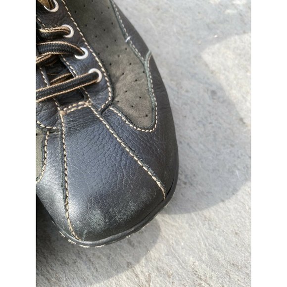 Womens Born Hawkeye W32141 Black Leather + Suede Bicycle Toe Comfort Oxford US 9 - Picture 4 of 8